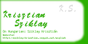 krisztian sziklay business card