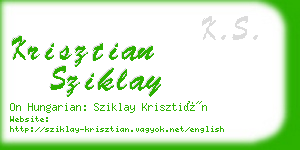 krisztian sziklay business card